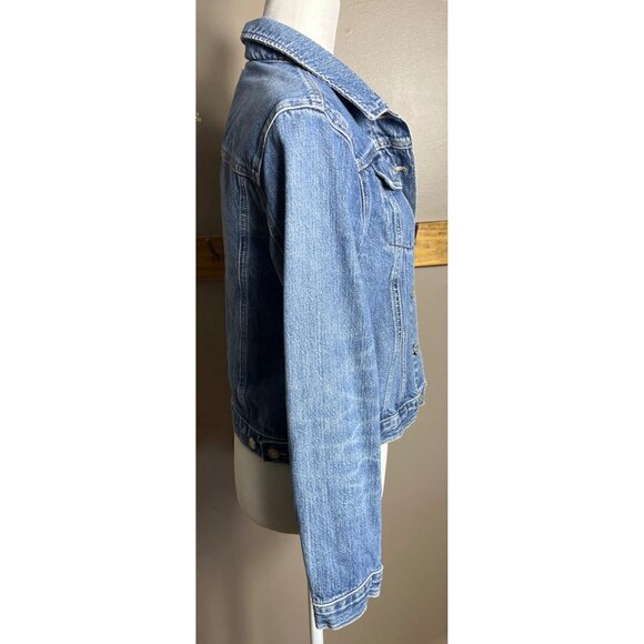 Gap Factory Jean Jacket Blue Medium Wash Classic Denim Casual Womens M - Picture 9 of 9